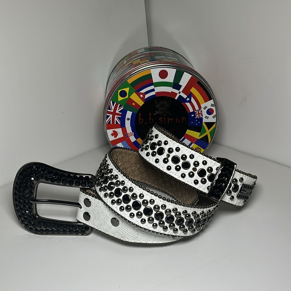 BB Simon Black Swarovski Crystal Belt